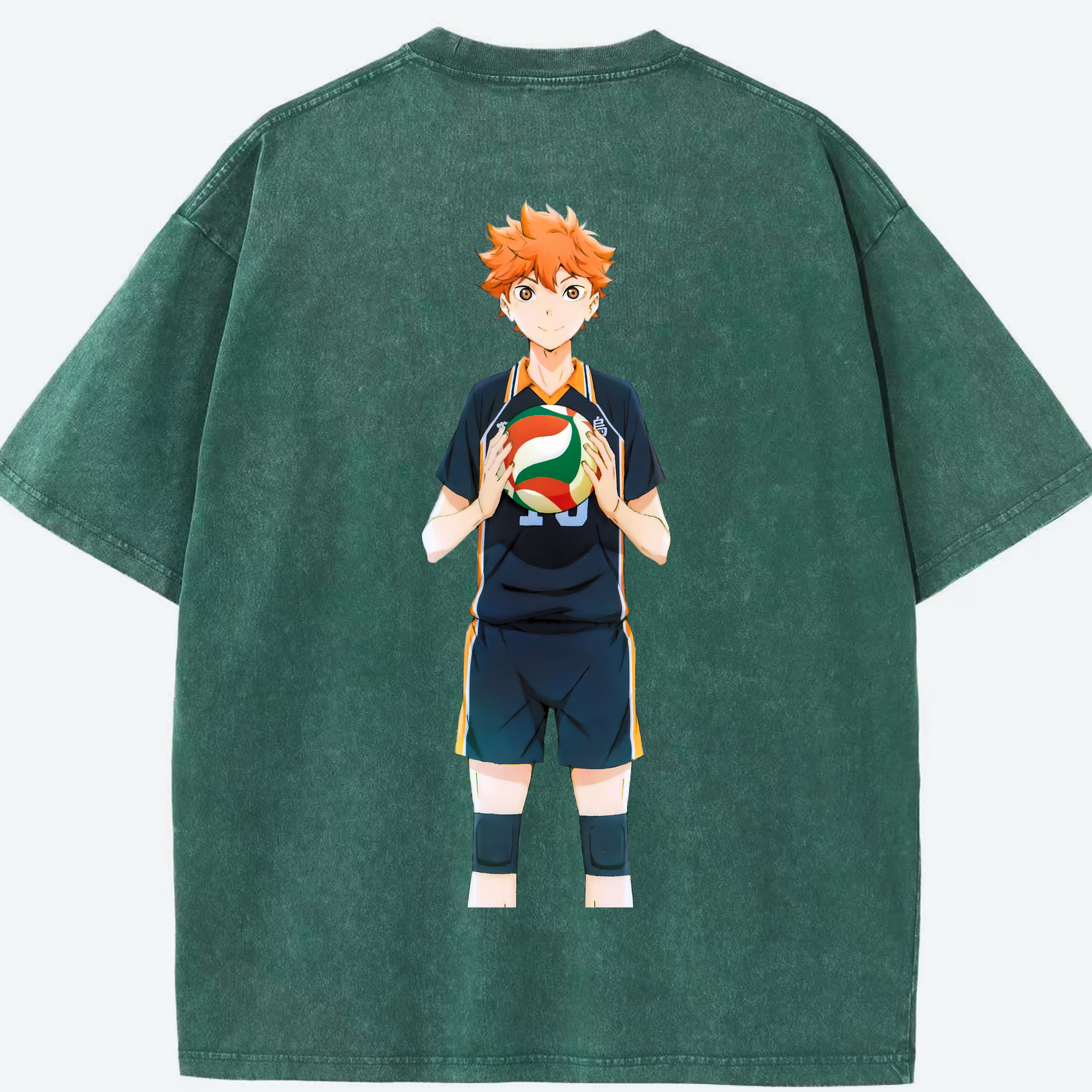 （画像用） ハイキュー!! Haikyu!! 綿100% ヴィンテージ風 半袖Tシャツ（背面プリント）